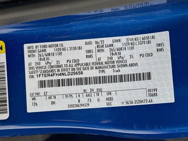 2022 Ford Ranger Lariat