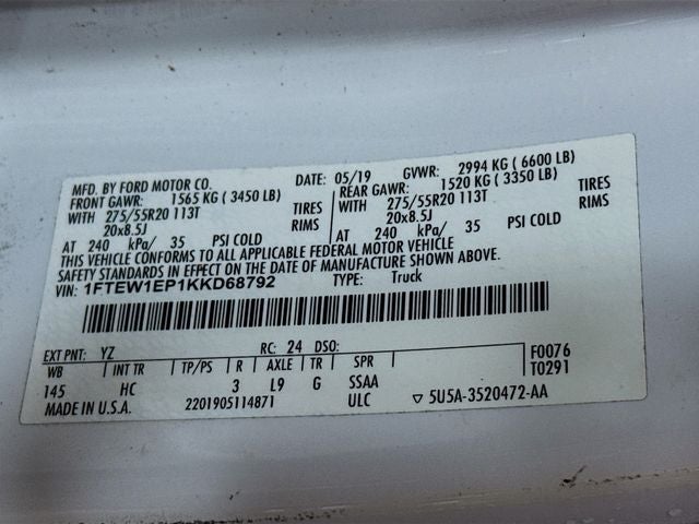 2019 Ford F-150 Lariat