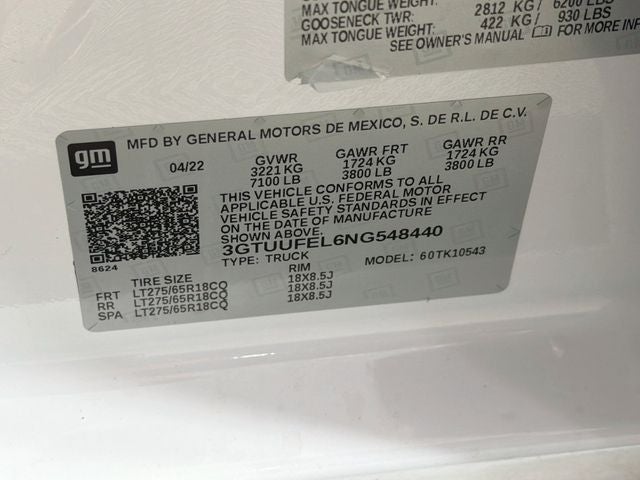 2022 GMC Sierra 1500 AT4X