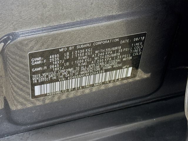 2019 Subaru Outback 2.5i Limited