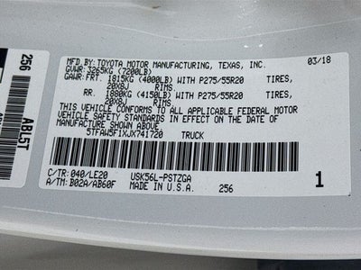 2018 Toyota Tundra Platinum