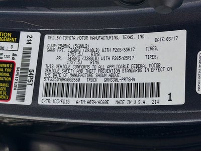 2017 Toyota Tacoma TRD Sport