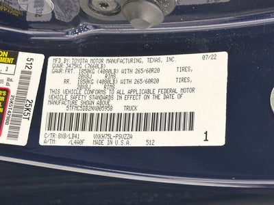 2022 Toyota Tundra Hybrid 1794 Edition