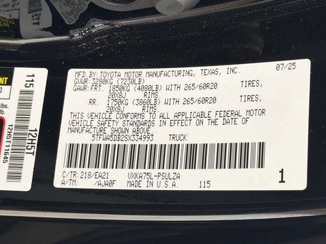 2025 Toyota Tundra Limited