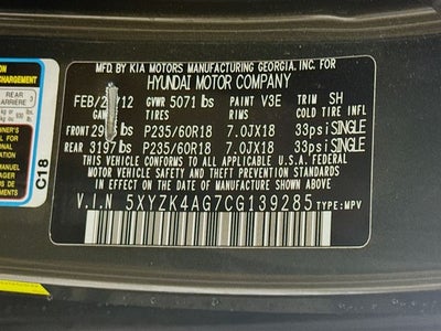 2012 Hyundai Santa Fe Limited