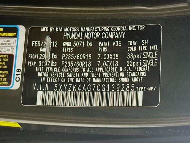 2012 Hyundai Santa Fe Limited