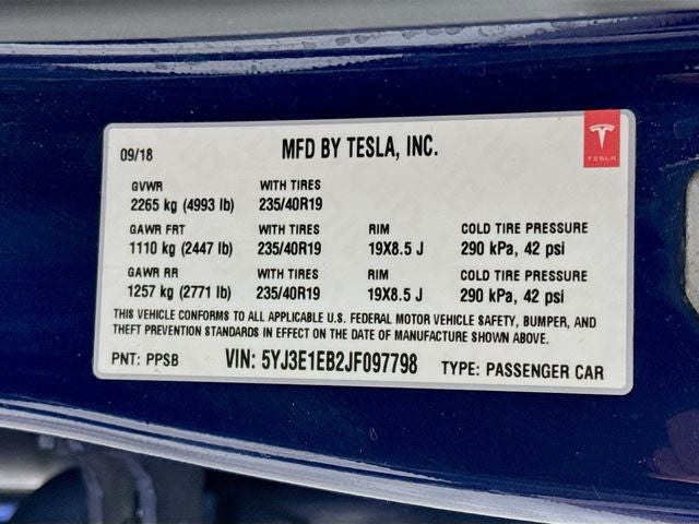 2018 Tesla Model 3 Long Range