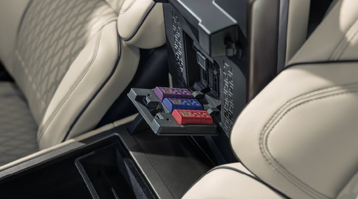 Digital Scent cartridges are shown in the diffuser located in the center arm rest. | Bozard Lincoln in Saint Augustine FL