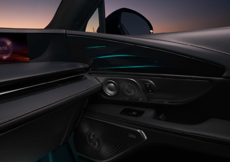 Selectable ambient lighting glows in the passenger door panel. | Bozard Lincoln in Saint Augustine FL