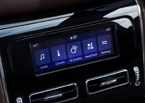 Driver controls like music, temperature, air quality, settings, and heat/cool seats are shown. | Bozard Lincoln in Saint Augustine FL