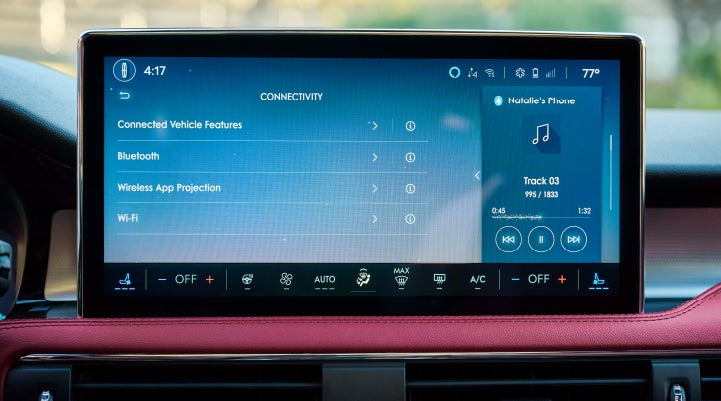 The center display of a 2026 Lincoln Corsair® SUV displays driver information. | Bozard Lincoln in Saint Augustine FL