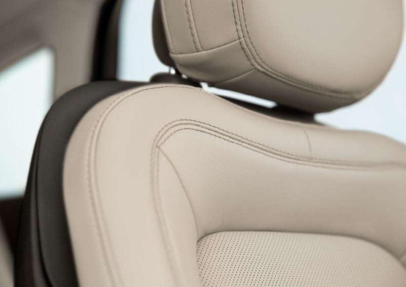 Fine craftsmanship is shown through a detailed image of front-seat stitching. | Bozard Lincoln in Saint Augustine FL