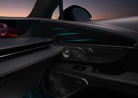 Selectable ambient lighting glows in the passenger door panel. | Bozard Lincoln in Saint Augustine FL