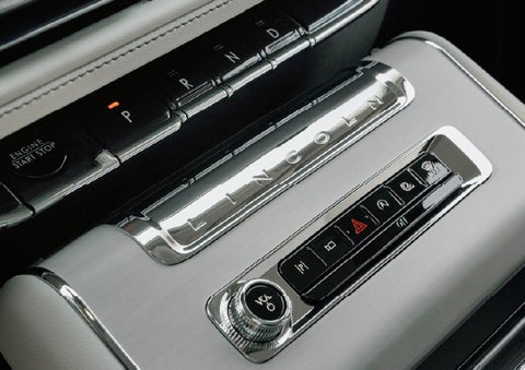 The piano key gear selector of a 2027 Lincoln Aviator® Back Label™ SUV. | Bozard Lincoln in Saint Augustine FL